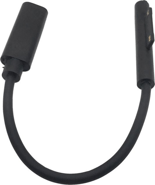 Microsoft USB-C Ladegerät-Anschlusskabel Typ C USB 3.1 PD für Surface Pro 7/6/5/4/3 in Schwarz, Länge: 15 cm - Bild 1