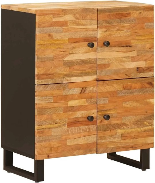 vidaXL Seitenschrank aus Massivholz Mango in Braun B/T/H: 60 x 33 x 75 cm - Bild 1