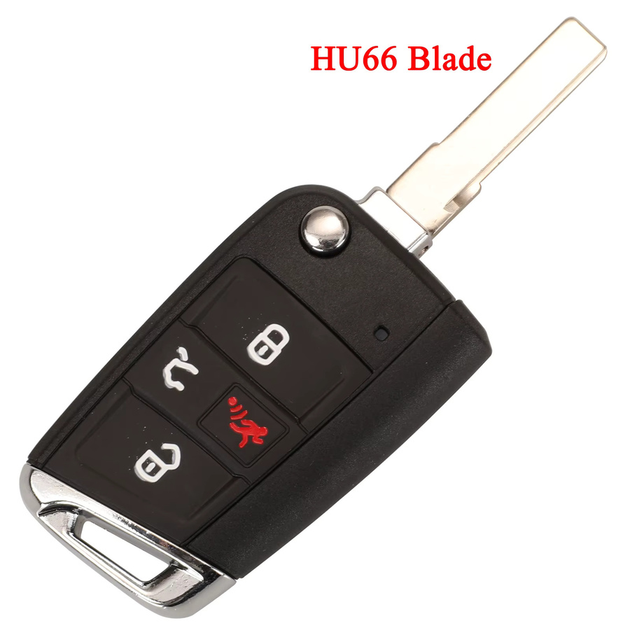 Jingyuqin Keyless Go Smart Fernbedienung Auto Schlüssel mit MQB48 Chip für VW Volkswagen Golf GTI Jetta Tiguan 2018-2021, Schwarz - Bild 2