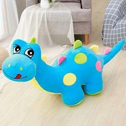 Yiran Health & Beauty Dinosaurier-Stofftier, T-Rex Puppe, Grün Blau Rosa, ab 3 Jahren - Bild 1