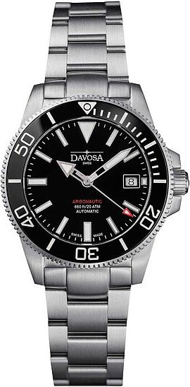 Davosa Armbanduhr Argonautic, Automatik, Edelstahl, Schwarz, 39,5 mm, Herren - Bild 1