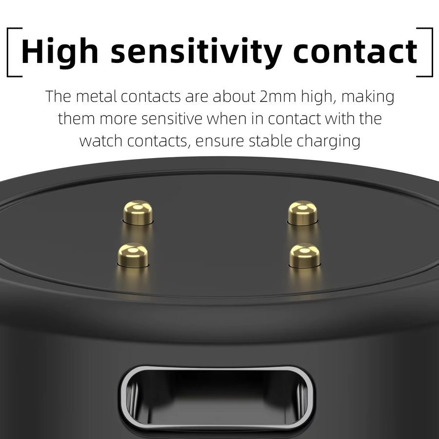 Google Smart Watch Ladegerät, Silikon, Schwarz, USB-C, Pixel Watch 3/2 - Bild 2
