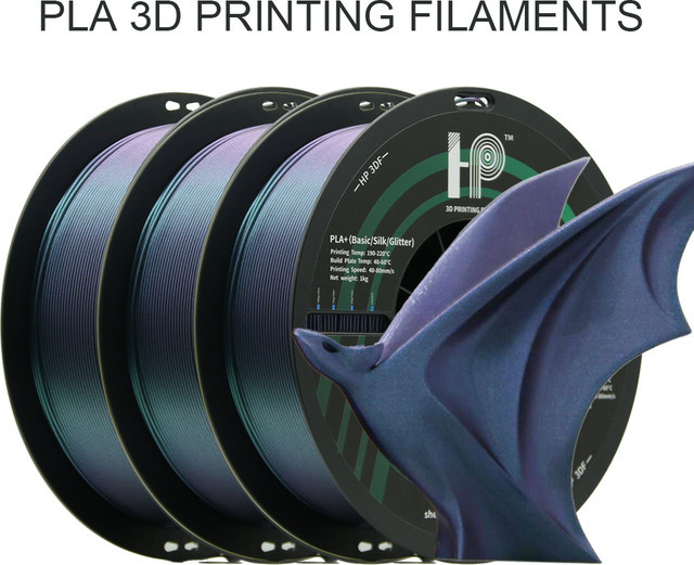 HP 3D-Drucker-Filament Set, 3 Rollen, Farbe: Grün, Durchmesser: 1,75 mm, Gesamtgewicht: 3 kg, passend für die meisten FDM-3D-Drucker - Bild 1