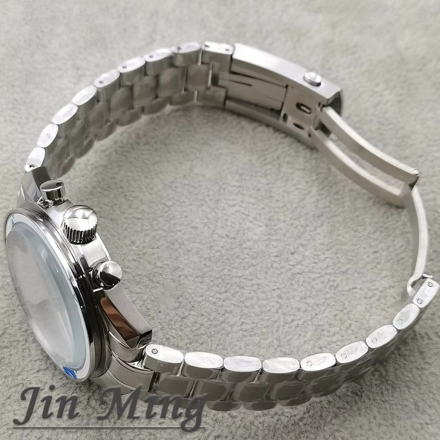 LUJIE Uhrenarmband Edelstahl, Silber, 39,7 mm - Bild 3