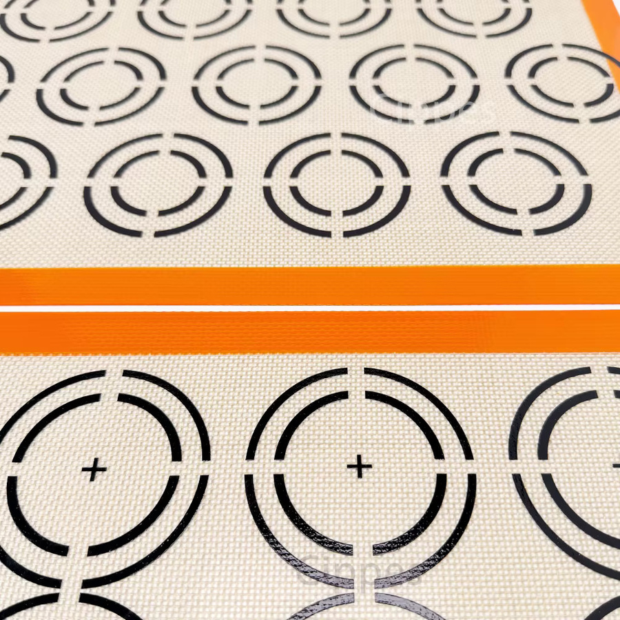 Cippes Silikon-Backmatte, orange, wiederverwendbare antihaftbeschichtete Backunterlage für den Ofen - Bild 5
