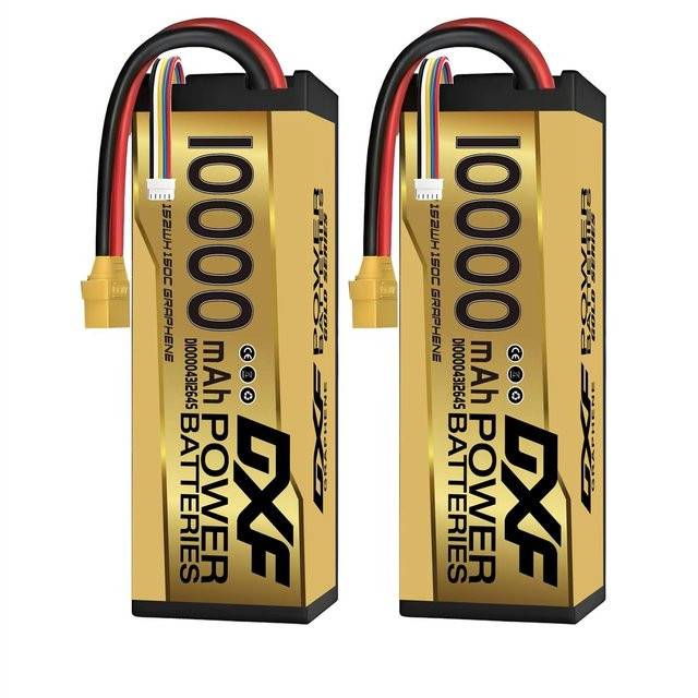 DXF Graphene Lipo 4S 10000mAh 150C 15,2V Akku Gold Version Racing Series Hardcase für RC Car Truck Evader BX Truggy 1/8 Buggy - Bild 1