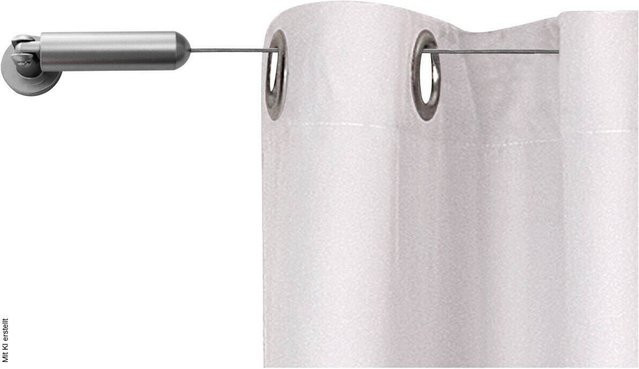 Boviva Seilspanngarnitur aus Metall in Silber, ausziehbar von 0 bis 500 cm - Bild 1