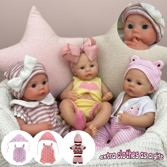 AnjoDoll Reborn Bebe Mädchen, Silikon, 13-Zoll - Bild 1