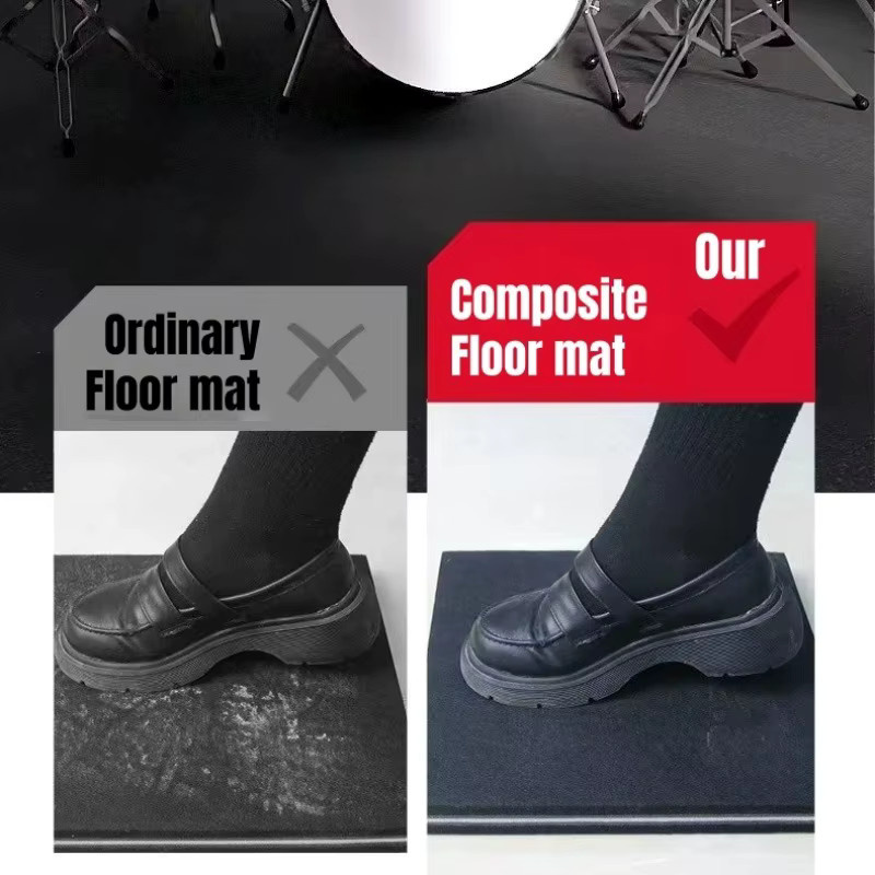 Graue Schallabsorptionsmatte aus 3-Schicht-Schaumstoff mit 5 cm Dicke zur Lärmreduzierung und als Anti-Vibrations-Matte für den Innenraum oder als Klavierunterlage - Bild 5