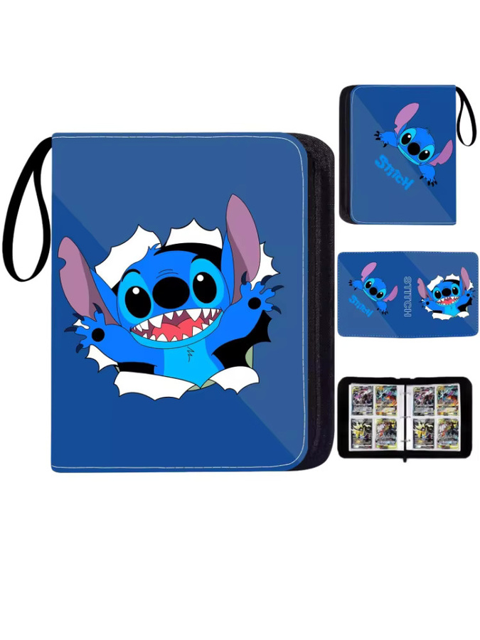 Bandai Stitch Spielkarten-Sammelalbum, 400-teiliges Set, Blau - Bild 2