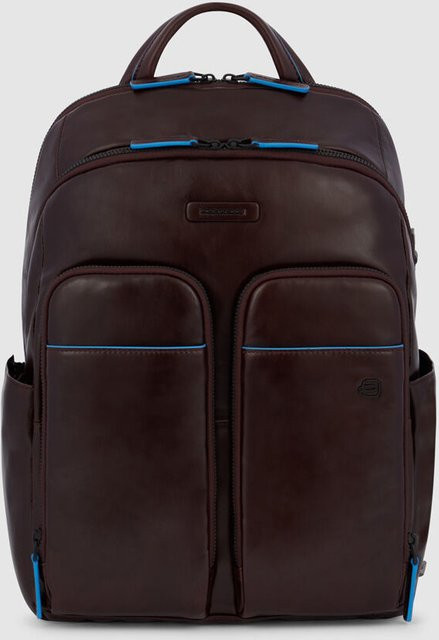 Piquadro Blue Square Revamp Laptoprucksack mit iPad-Fach und RFID-Blocker in Mahagoni Braun - Bild 1