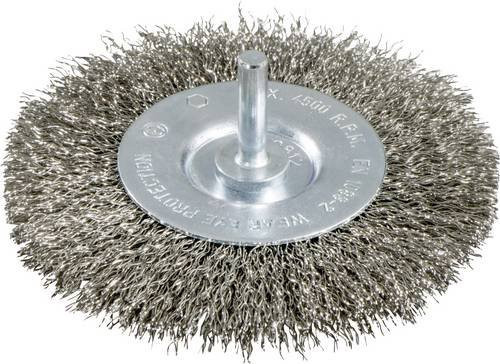 Metabo Rundbürste aus Edelstahl, gewellt, Silber, Durchmesser: 100 mm, Schaft: 6 mm - Bild 1