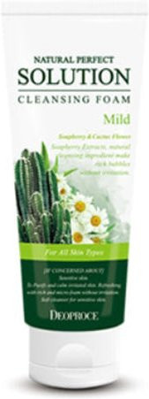 Deoproce Natural Perfect Solution Reinigungsschaum, Seifenbeere, Kaktusblüte, 170g - Bild 1