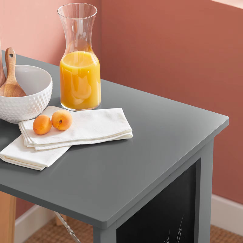 SoBuy FWT20 Wandklapptisch mit Drop-Leaf und Memo-Board, platzsparender Esstisch aus MDF in Weiß oder Grau für Küche und Home-Office - Bild 5