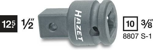 Hazet Steckschlüssel-Adapter 8807S-1 mit 1/2 Zoll Antrieb und 3/8 Zoll Vierkant hohl 10 mm - Bild 1
