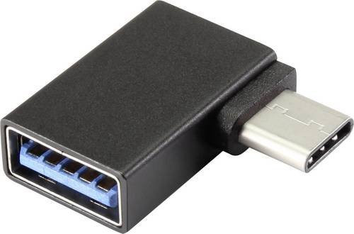 Renkforce USB-C auf USB 3.2 Gen 2 Adapter in Schwarz mit OTG-Funktion - Bild 1