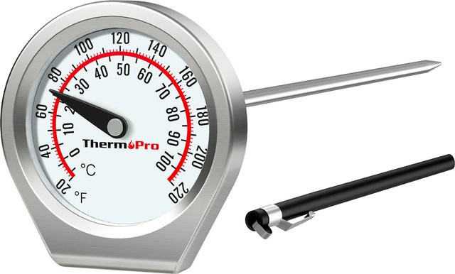 Thermopro APT 418 Küchenthermometer aus Edelstahl in Silber für Milch, Kaffee und Schokolade mit sofortiger Ablesung (Messbereich: 0 °C bis -100 °C) - Bild 1