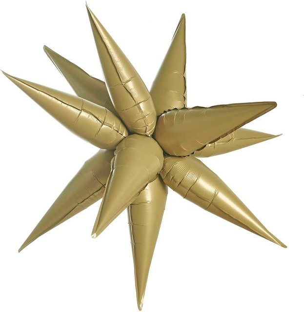 Rico Design Folienballon 3D-Stern in Gold, Höhe: 66 cm - Bild 1