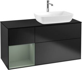 V&B Waschtischunterschrank Finion in Blau lackiert, Breite: 120 cm, Tiefe: 50,1 cm, Höhe: 50,1 cm - Bild 1