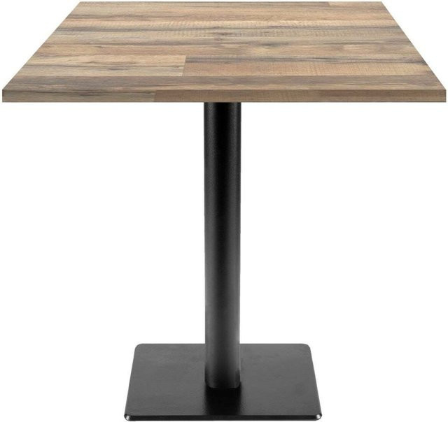 RestooTab Tisch Milan T quadratisch in Eiche und Vintage Braun, B/T/H: 70 x 70 x 75 cm - Bild 1