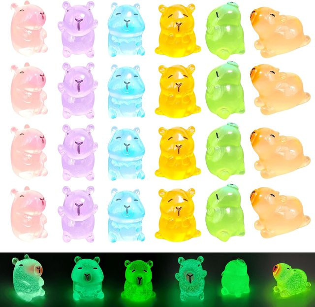 Yiran toy Leuchtende Mini-Capybaras Figuren 14-teiliges Set - Bild 1