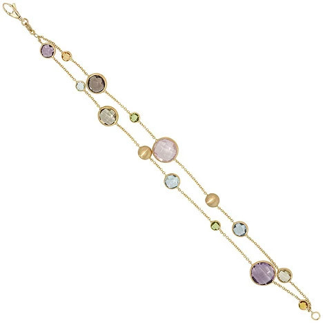 Colfem Armband 585 Gelbgold, mattiert, Edelsteine, Unisex - Bild 1
