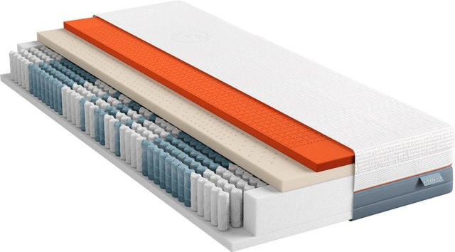 Schlaraffia Q-MOTION TTFK Taschenfederkern-Matratze H2 in Weiß, B/T/H: 80 x 200 x 24 cm - Bild 1