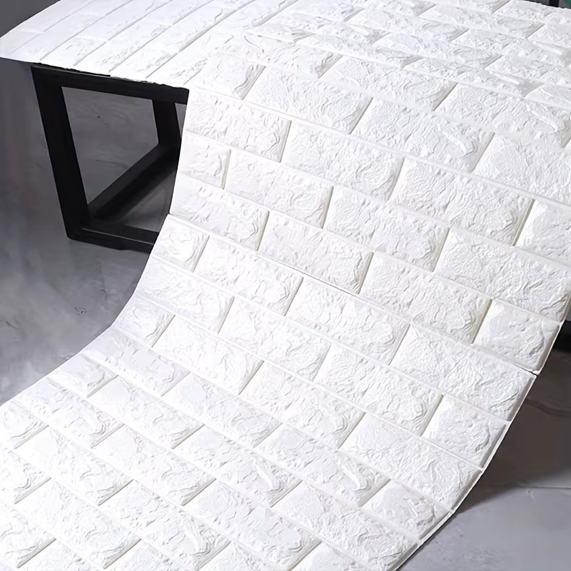 ctzsoop Selbstklebende 3D-Ziegelmuster Tapete aus Schaumstoff, wasserdichte Wandaufkleber für deine Heimdekoration, Breite: 70 cm, Länge: 10 m - Bild 4