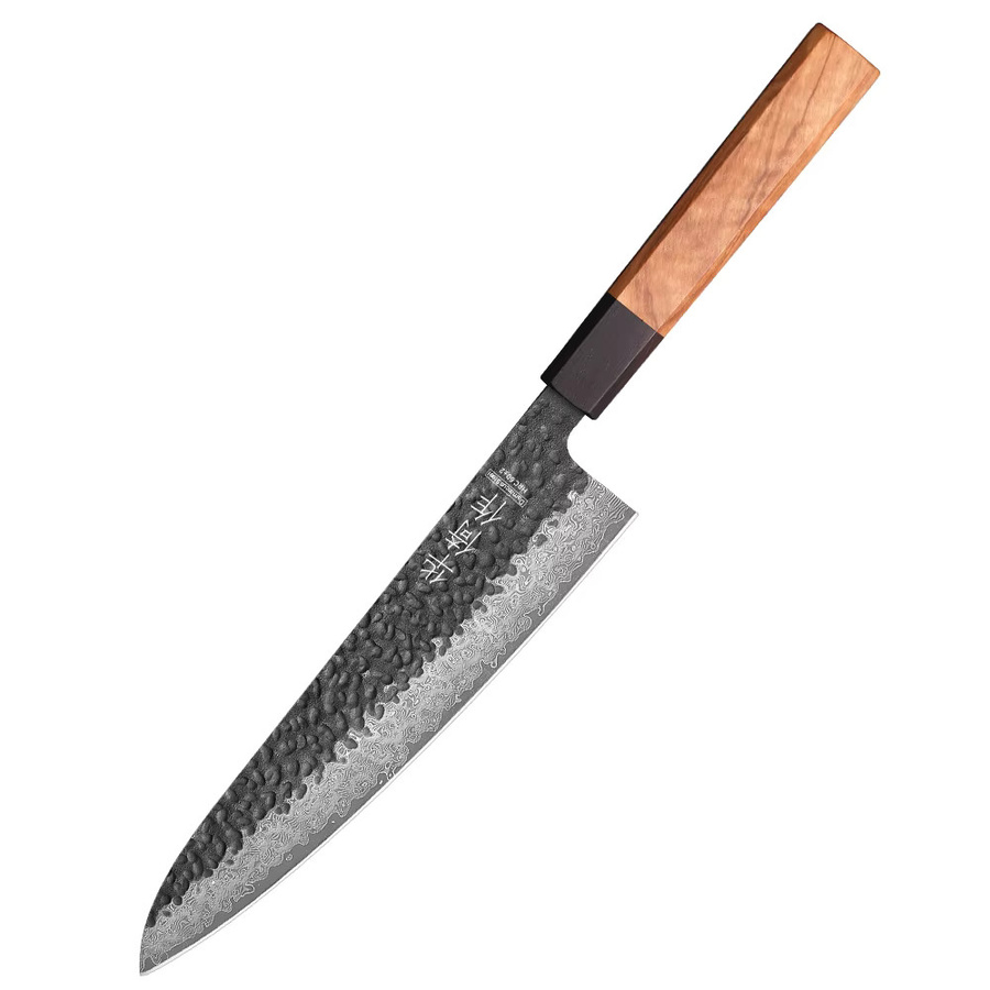 HUAYIGRAND Japanisches Kochmesser aus 67-lagigem Damaszener Stahl mit Holzgriff, 20,8 cm Profi-Küchenmesser - Bild 4