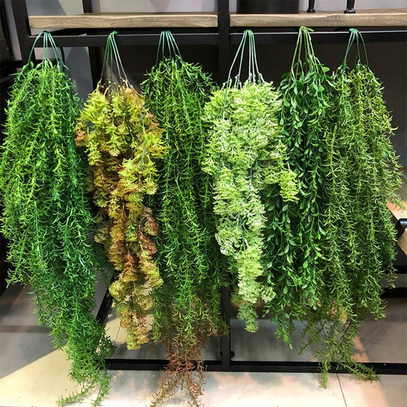 Künstliche grüne Rattan-Pflanze als hängende Dekoration für Hochzeit, Garten und Zuhause - Bild 1