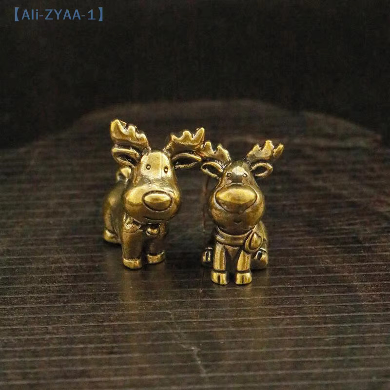 Handgefertigte Elchfigur aus Messing und Kupfer von JETTING als dekoratives Metallornament für deinen Schreibtisch oder als Weihnachtsdekoration - Bild 3