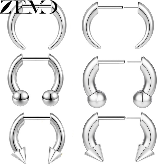ZEMO Nasenring Edelstahl, Silber, Unisex - Bild 1