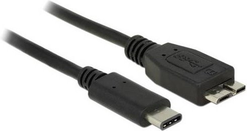 Delock USB 3.2 Gen1 Kabel mit USB-C Stecker auf Micro-USB 3.0 Stecker in Schwarz, Länge: 0,5 m - Bild 1