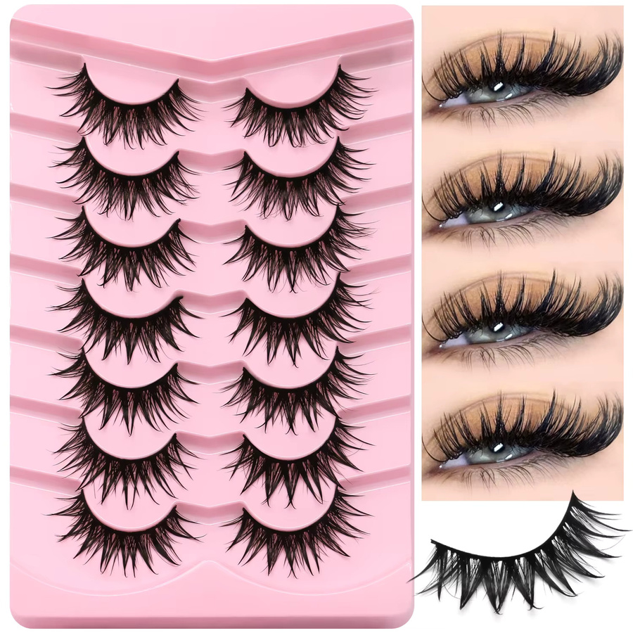 GROINNEYA Manga-Wimpern, 3D-natürliche falsche Wimpern, Wispy - Bild 3