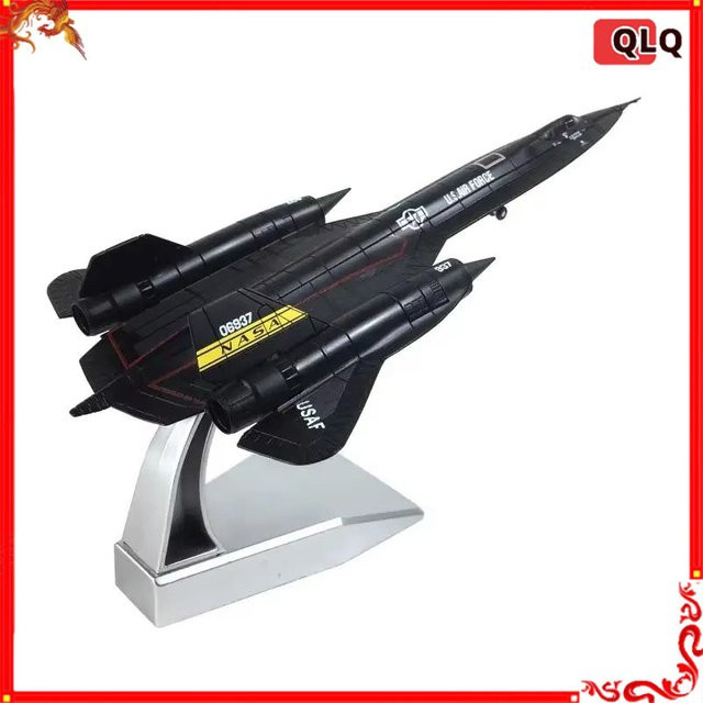 DUTRIEUX SR-71 Blackbird Flugzeug Modell, Metall, Maßstab 1:144, Schwarz - Bild 1