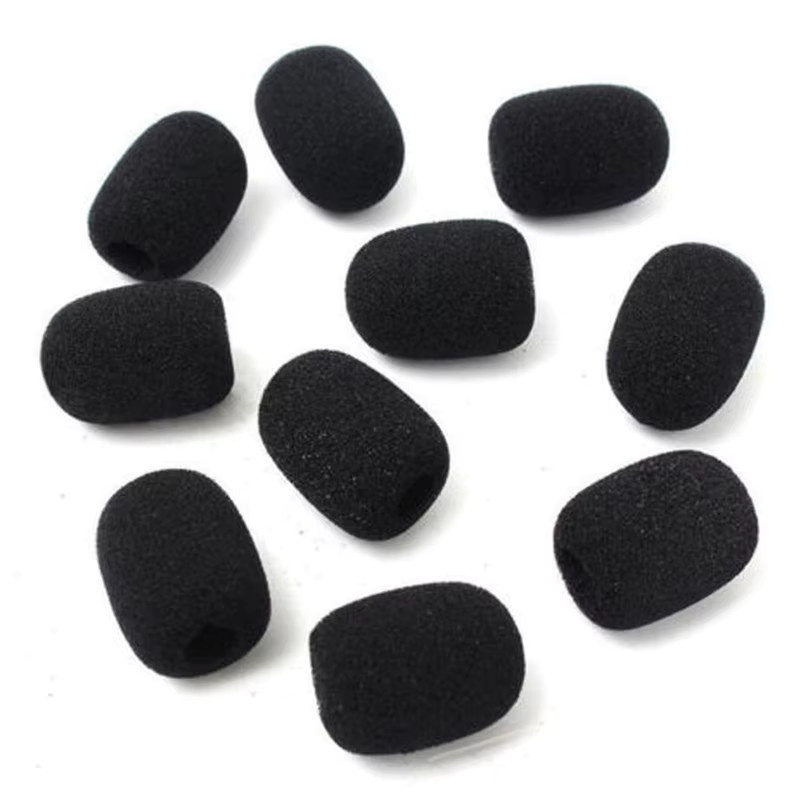 SD&HI 5-teiliges Mikrofon-Windschutzset aus Schaumstoff für Headset-Grills in Schwarz - Bild 3