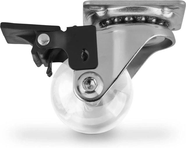 SOTECH Möbelrolle SWIFT mit Feststeller, transparent, Durchmesser: 35 mm, Tragkraft bis 35 kg pro Rolle - Bild 1