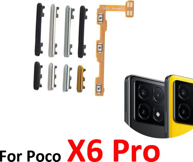 Xiaomi Poco X6 Pro K70E Ersatzteil: Internes Flexkabel für Telefon-Ein/Aus- und Lautstärketasten in Schwarz - Bild 1