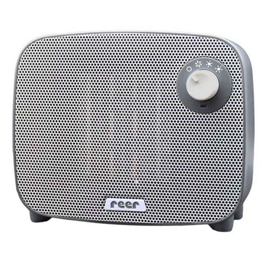 Reer FeelWell Air 3in1 Wickelheizstrahler und Keramik-Heizlüfter mit Kühlfunktion, Grau Weiß - Bild 1