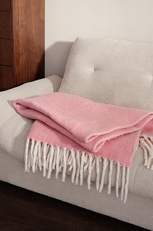 Jotex WOLFGANG Decke aus Wollmischung in Pink, B/T: 130 x 170 cm