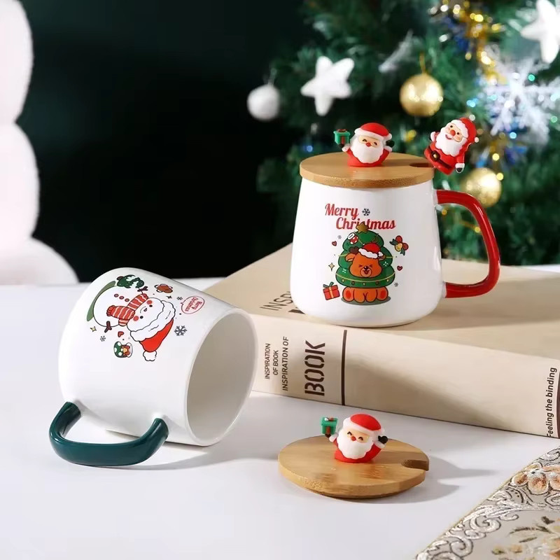 Weiße Keramiktasse mit Deckel und Löffel in Geschenkbox - Bild 4