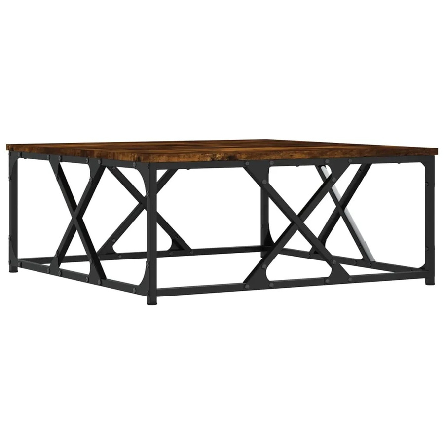 vidaXL Couchtisch aus Holzwerkstoff in Räuchereiche, Braun, B/T/H: 70 x 70 x 30 cm - Bild 2