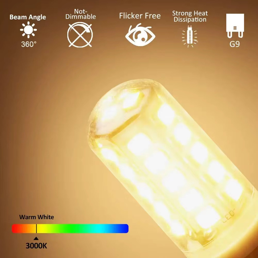 OSABO G9 LED-Glühbirnen Set, 10 Stück dimmbare Capsule LED Lampen in Weiß, 5 W ersetzt 50 W Halogen, AC 220 V - Bild 2