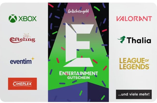 Gutscheingold ENTERTAINMENT Geschenkcode in Multicolor - Bild 1