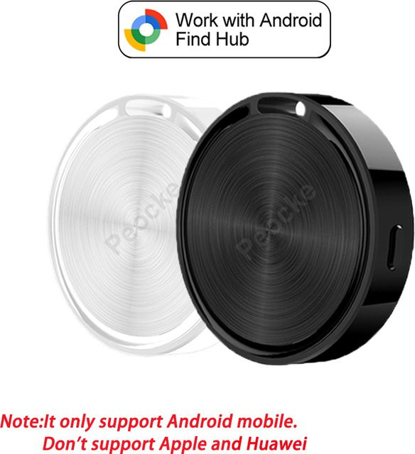Mini-Bluetooth-Tracker für Android mit Google Find My Device Unterstützung, GPS-Locator als Smart Tag für Schlüssel, Geldbörse und Haustiere, Schwarz - Bild 1