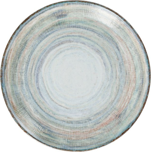 VEGA Teller Jupiter flach, 6er Pack, Porzellan, Durchmesser: 24,5 cm, mehrfarbig (blau, grün, orange) - Bild 1
