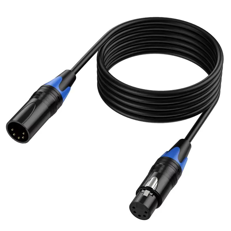 BSN XLR 5-Pin 5-adriges Audio-Verbindungskabel Stecker-zu-Buchse in Schwarz - Bild 4