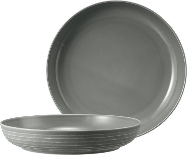 Seltmann Weiden Terra Foodbowl Salatbowl 2er Set Perlgrau Durchmesser: 28,4 cm - Bild 1