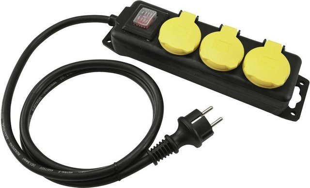 EUROLITE Steckdosenleiste 3-fach IP44 Schwarz 5m - Bild 1