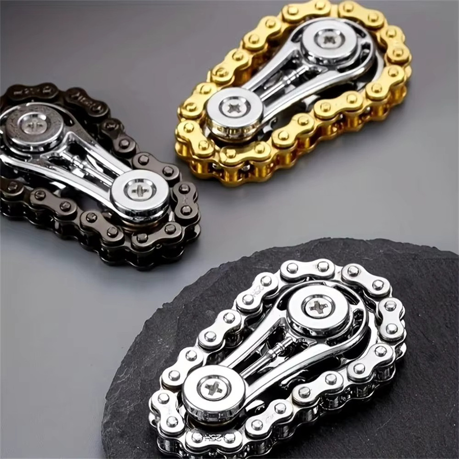 GSF Fidget Spinner Spielzeug, Metall, Fahrradkette - Bild 3